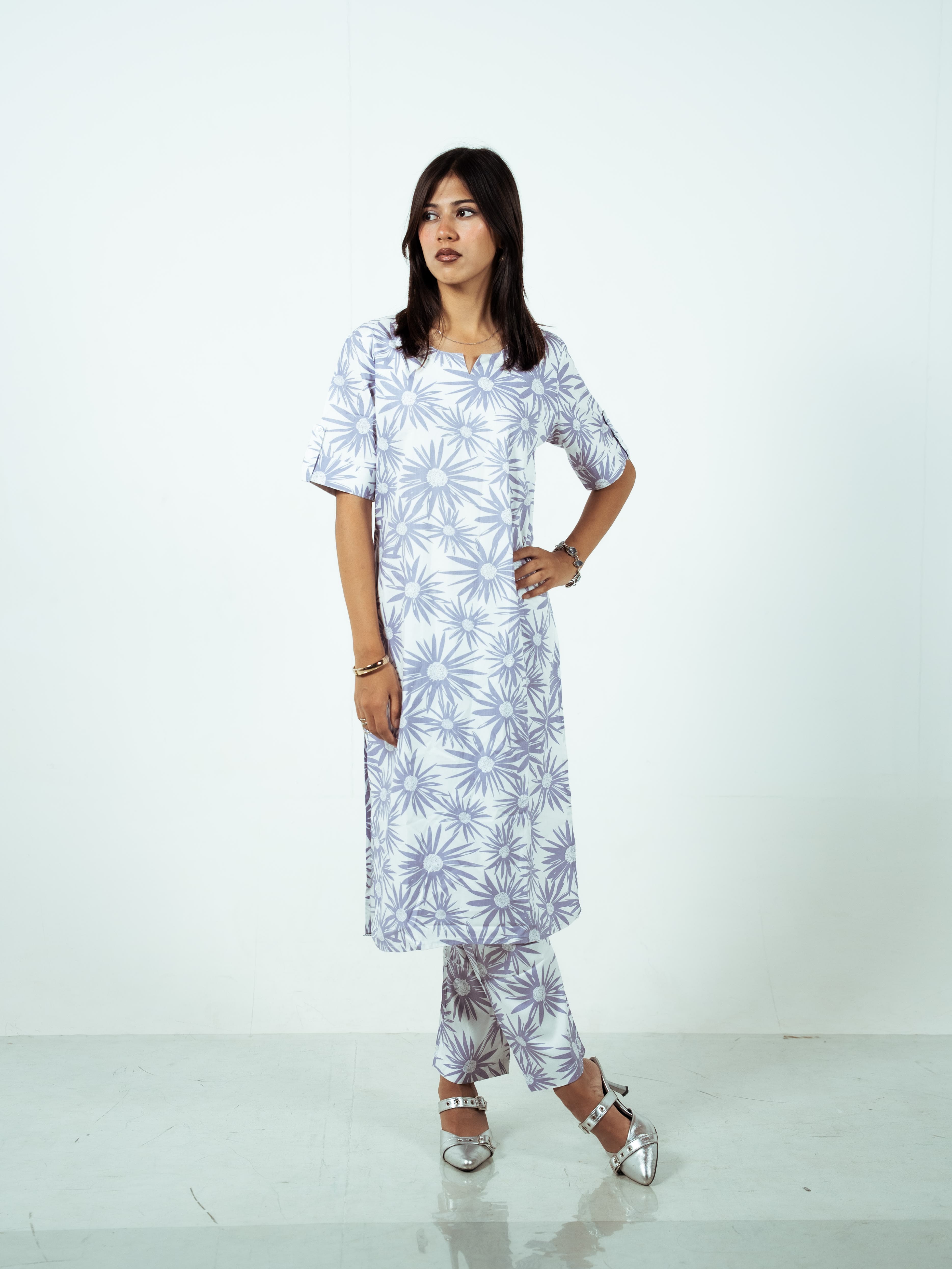 Women Printed Regular Kurta Co-rd set 7007 thumbnail 2
